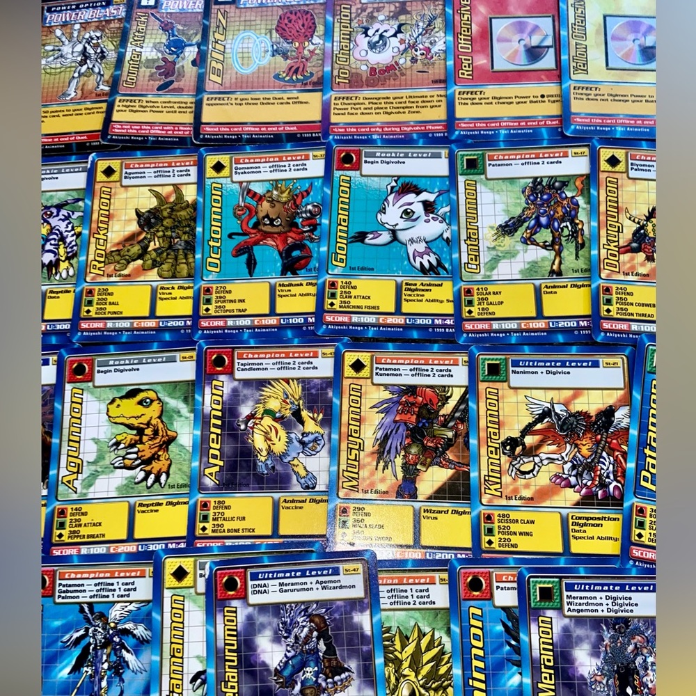 Digimon Cards Digi-Battle 1999 Bandai *~1st Edition~* *34 Lot!*